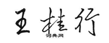 骆恒光王桂行行书个性签名怎么写