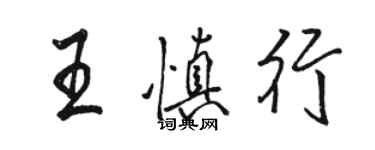 骆恒光王慎行行书个性签名怎么写