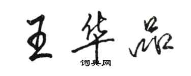 骆恒光王华品行书个性签名怎么写