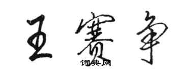 骆恒光王赛争行书个性签名怎么写