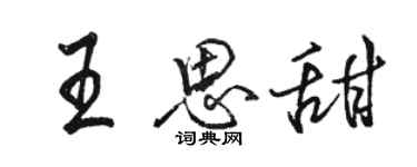 骆恒光王思甜行书个性签名怎么写