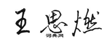 骆恒光王思燃行书个性签名怎么写