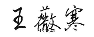 骆恒光王薇寒行书个性签名怎么写