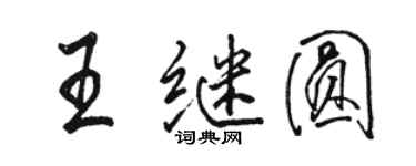 骆恒光王继圆行书个性签名怎么写