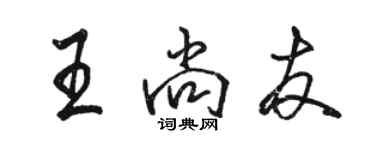 骆恒光王尚友行书个性签名怎么写