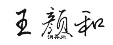 骆恒光王颜和行书个性签名怎么写
