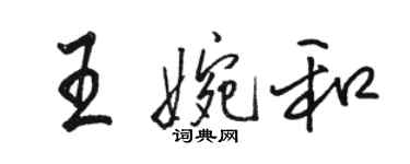 骆恒光王婉和行书个性签名怎么写