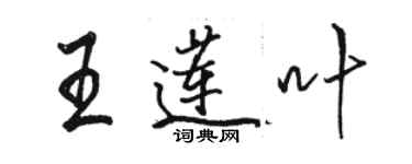 骆恒光王莲叶行书个性签名怎么写