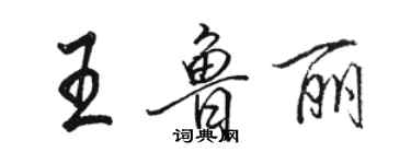 骆恒光王鲁丽行书个性签名怎么写