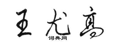 骆恒光王尤高行书个性签名怎么写