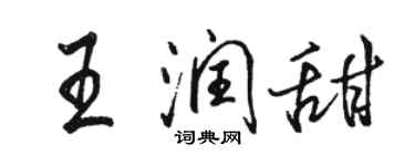 骆恒光王润甜行书个性签名怎么写