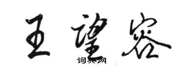 骆恒光王望容行书个性签名怎么写