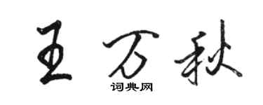 骆恒光王万秋行书个性签名怎么写