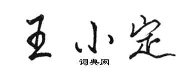 骆恒光王小定行书个性签名怎么写