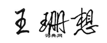 骆恒光王珊想行书个性签名怎么写
