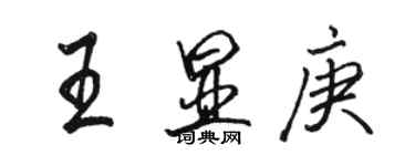 骆恒光王显庚行书个性签名怎么写