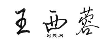 骆恒光王西蓉行书个性签名怎么写