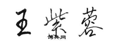 骆恒光王紫蓉行书个性签名怎么写