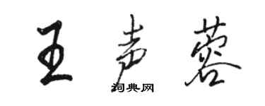 骆恒光王声蓉行书个性签名怎么写