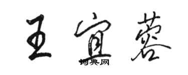 骆恒光王宜蓉行书个性签名怎么写
