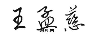 骆恒光王孟慈行书个性签名怎么写