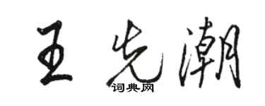 骆恒光王先潮行书个性签名怎么写