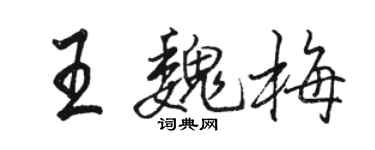 骆恒光王魏梅行书个性签名怎么写