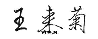 骆恒光王来菊行书个性签名怎么写