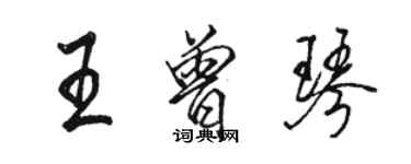 骆恒光王曾琴行书个性签名怎么写