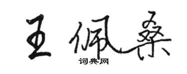 骆恒光王佩桑行书个性签名怎么写