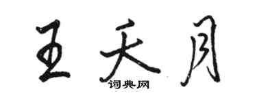 骆恒光王夭月行书个性签名怎么写