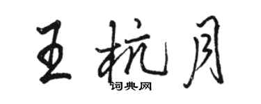 骆恒光王杭月行书个性签名怎么写