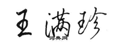 骆恒光王满珍行书个性签名怎么写