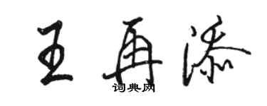 骆恒光王再添行书个性签名怎么写