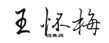骆恒光王怀梅行书个性签名怎么写