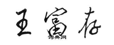骆恒光王富存行书个性签名怎么写