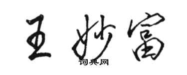 骆恒光王妙富行书个性签名怎么写