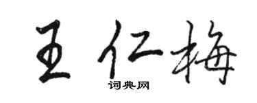 骆恒光王仁梅行书个性签名怎么写