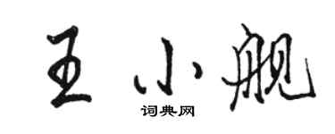 骆恒光王小舰行书个性签名怎么写