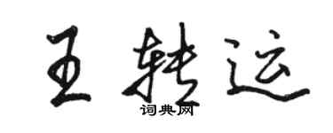 骆恒光王转运行书个性签名怎么写