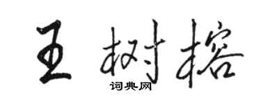 骆恒光王树榕行书个性签名怎么写