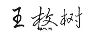 骆恒光王枚树行书个性签名怎么写