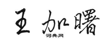 骆恒光王加曙行书个性签名怎么写