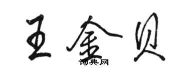 骆恒光王金贝行书个性签名怎么写