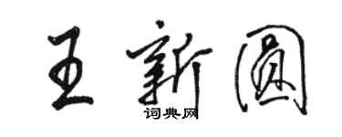 骆恒光王新圆行书个性签名怎么写