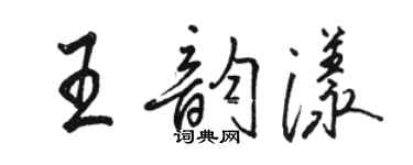 骆恒光王韵漾行书个性签名怎么写