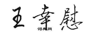 骆恒光王幸慰行书个性签名怎么写