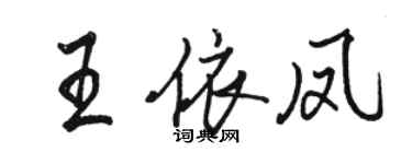 骆恒光王依凤行书个性签名怎么写