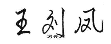 骆恒光王刘凤行书个性签名怎么写