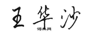 骆恒光王华沙行书个性签名怎么写